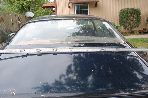 1963 Pontiac Catalina Trunk Trim Molding Chrome Original Emblem GM Logo