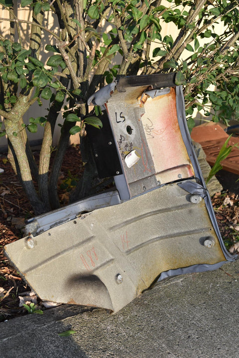 1983 Ford Mustang Convertible Rear RH Interior Quarter Panel Blue Manual Window