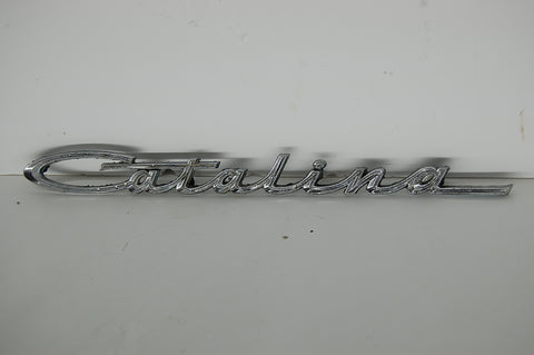 1963 Pontiac Catalina Script Emblem Original Chrome Metal GM