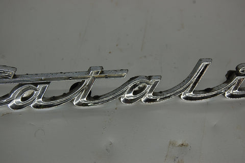 1963 Pontiac Catalina Script Emblem Original Chrome Metal GM