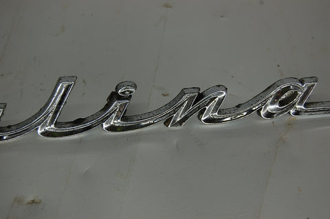 1963 Pontiac Catalina Script Emblem Original Chrome Metal GM