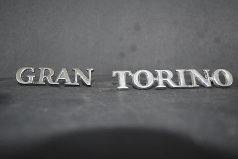 1972 Ford Gran Torino Sport Front Fender Emblem Badge Script Trim 72 1973 1974