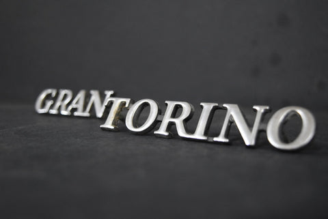 1972 Ford Gran Torino Sport Front Fender Emblem Badge Script Trim 72 1973 1974