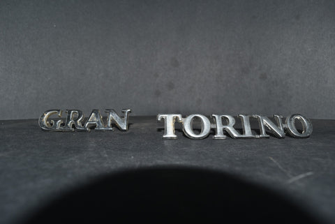 1972 Ford Gran Torino Sport Front Fender Emblem Badge Script Trim 72 1973 1974