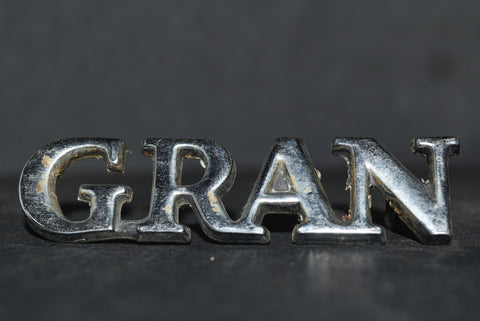 1972 Ford Gran Torino Sport Front Fender Emblem Badge Script Trim 72 1973 1974