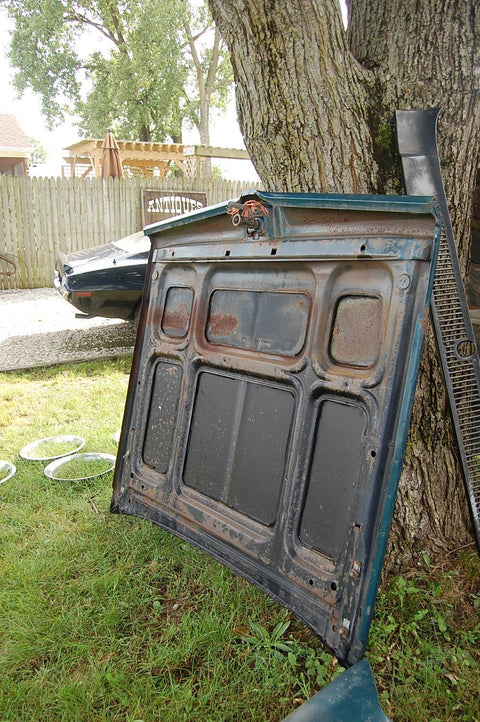 1963 Pontiac Catalina Hood Lid Original Blue