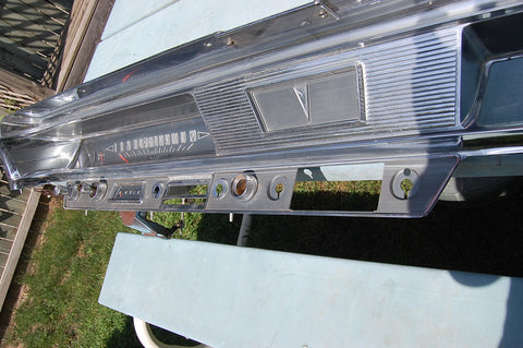 1963 Pontiac Catalina Dash Chrome Original Housing GM