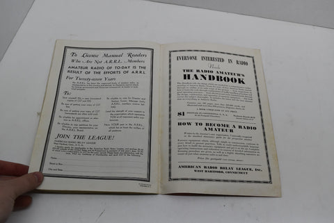 1941 Edition The Radio Amateurs License Manual American Radio Relay League Book
