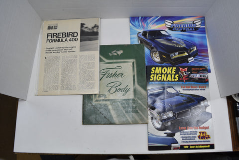Lot of 3 Firebird Books Manuals Magazine 1 Calendar 1970 Formula 400 Pontiac Old