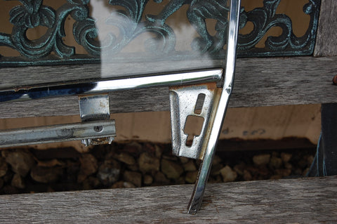 1963 Pontiac Catalina RH Passenger Door Glass With Frame Original Chrome