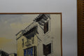 Mid Century Hand-painted Watercolor Signed Framed DIAZ Fine Art Wall Vintage