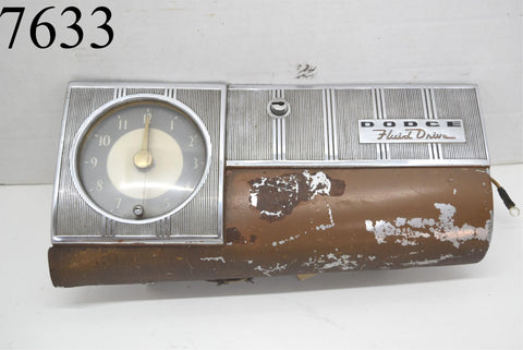 1946 1947 1948 Dodge D24 Fluid Drive Glove Box Door With Clock Lock Trim MOPAR