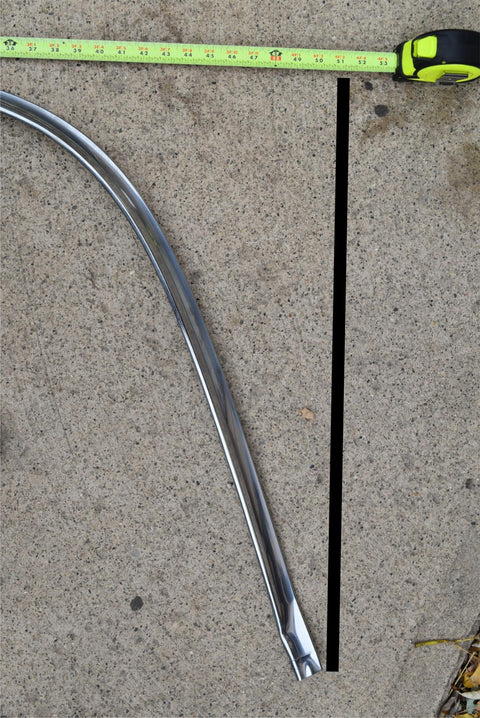 1949 49 Chrysler RH Belt Line Extension Trim Quarter Moulding Rear MOPAR OEM