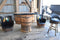 Bar Set Whiskey Barrel Furniture Vintage Decor Man Cave Lot Chair Bar Stool