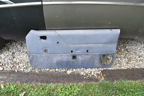 1981-1986 Ford Mustang Convertible Power Window Passenger RH Door Panel Blue OEM