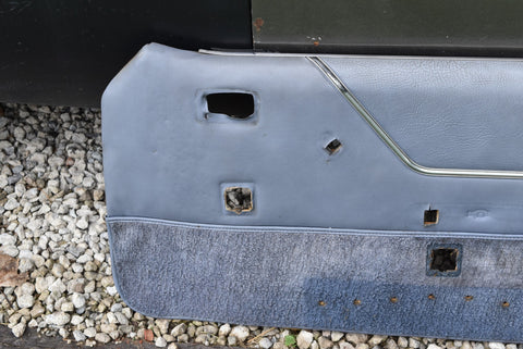 1981-1986 Ford Mustang Convertible Power Window Passenger RH Door Panel Blue OEM