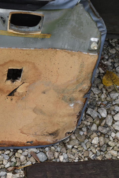 1981-1986 Ford Mustang Convertible Power Window Passenger RH Door Panel Blue OEM