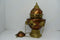 Handmade Brass and Copper Hanging Incense Burner 8 Auspicious Symbols Decor