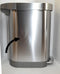 SimpleHuman 45L 12G Slim Step Can Brushed Stainless Steel New With Small Dents