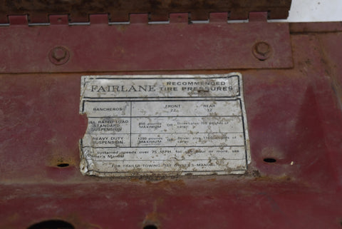 1967 1968 67 68 FORD RANCHERO GLOVE BOX DOOR LID Fairlane