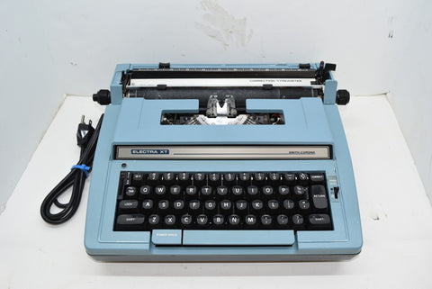 Vintage 1980s Smith Corona Electra XT Blue Correction Typewriter With Case! Gift