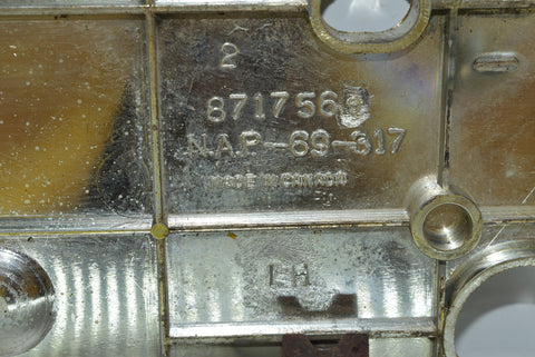 1970-1972 Monte Carlo Chrome Arm Rest Backing Plate OEM Original Chrome 70 71 72