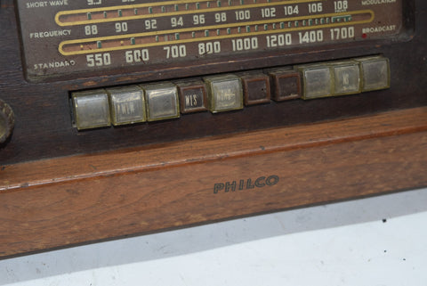 Vintage Philco Radio Stereo All Waves Broadcast Tube Audio Collectible Retro
