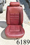 1983 1986 Ford Mustang Front LH Bucket Seat Red Vinyl Original 83 84 85 86