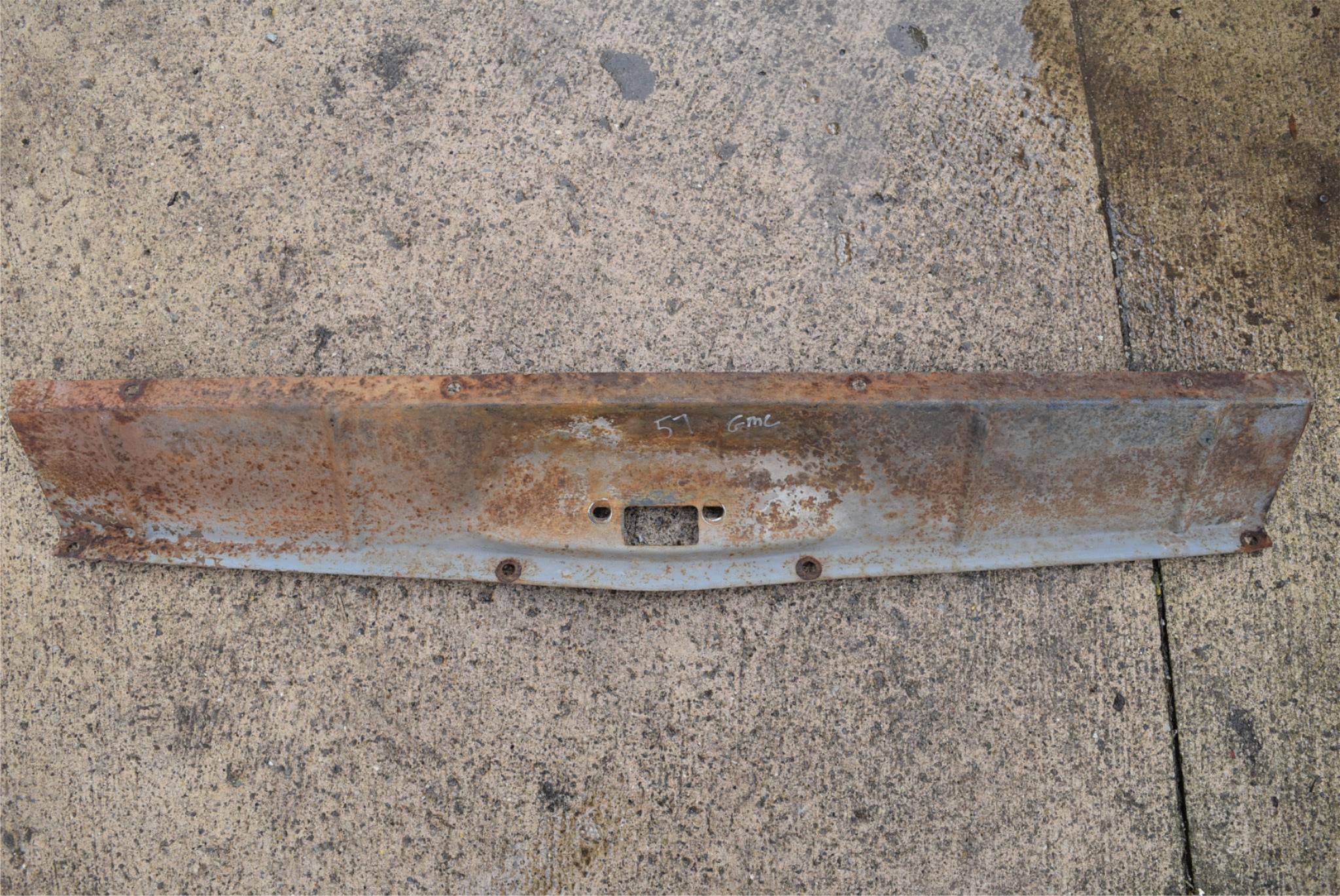 1957 Chevy GMC Truck Radiator Core Hood Latch Support OEM 57 Chevrolet ...