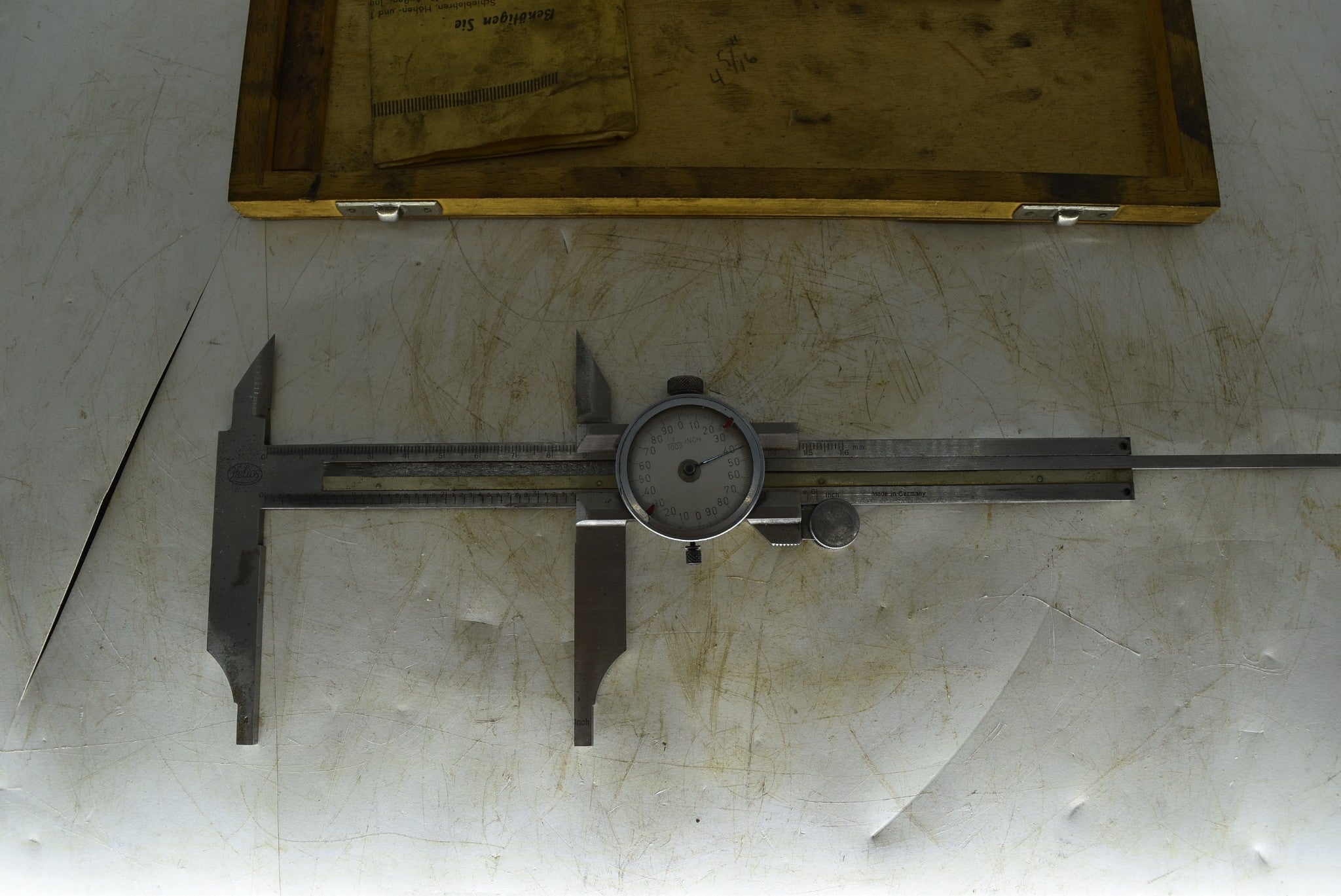 Vintage Helios Dial Caliper Original Box Instruction Manual Germany Br