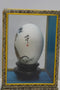 Lot 2 Chinese Vintage Hand Painted Real Egg Shells With Glass Cases Mid-Century
