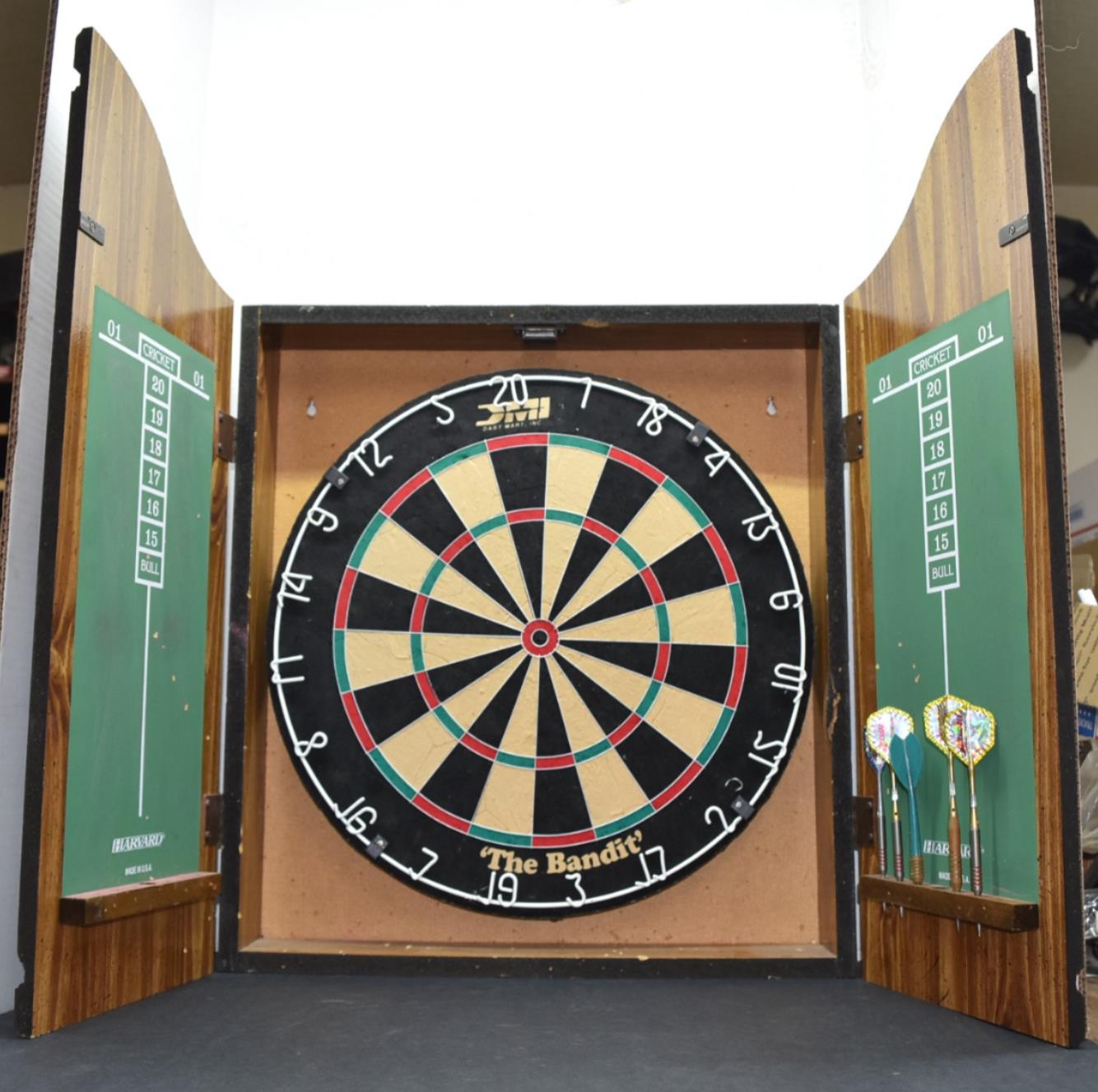 Cheers TV Show Dartboard 1989 Game Room Mancave Darts Wooden