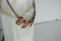 Handmade Navajo-Style Stamped Floral Copper Necklace with 16" Chain