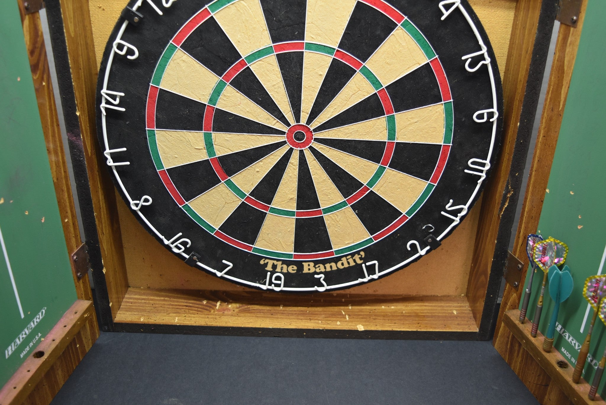 Cheers TV Show Dartboard 1989 Game Room Mancave Darts Wooden