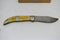 Bulldog Knife With Wooden Case Vintage Bone Handle Solingen Sterling Silver