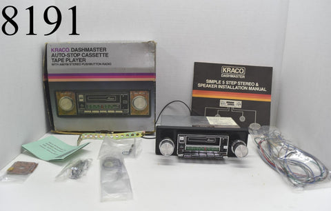 KID-587B Kraco Cassette Player In / Under Dash Stereo Radio NOS Open Box AM FM
