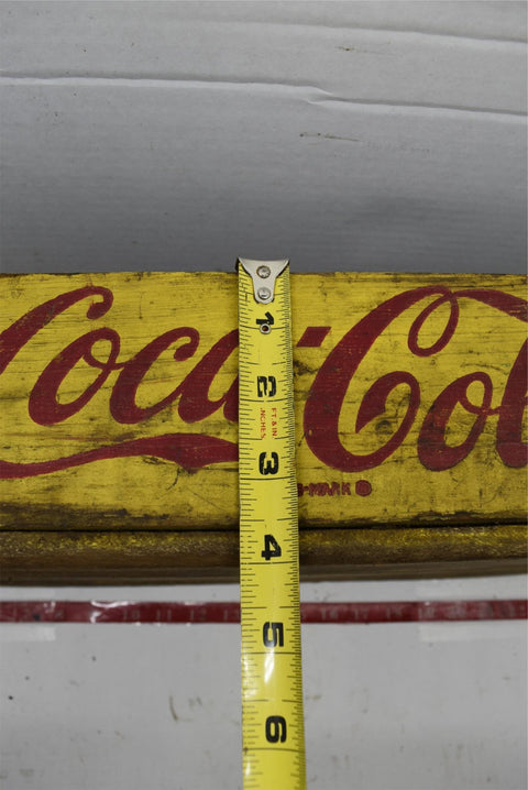 Coca Cola Crate Box Vintage Coke Original Authentic Yellow Soda Decor Collector