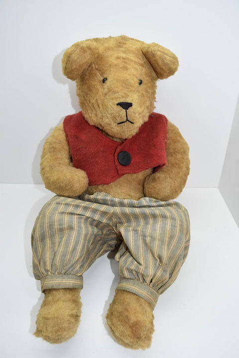 Vintage Antique Handmade Clothes Teddy Bear Rare Jointed Legs She Shed Toys