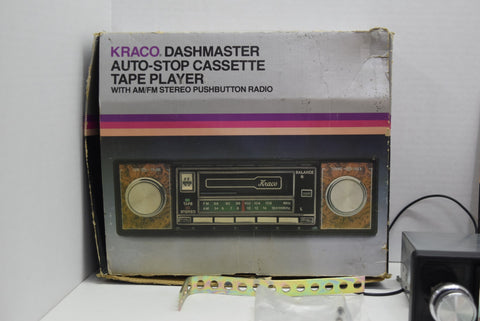 KID-587B Kraco Cassette Player In / Under Dash Stereo Radio NOS Open Box AM FM