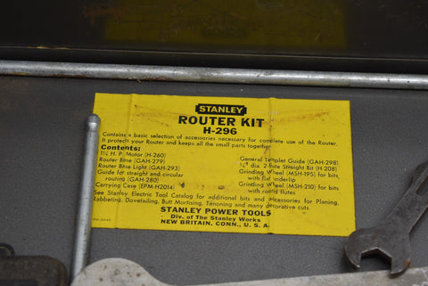 Stanley Router Kit Old Tools H-296 In Box Tested Working With Accessories