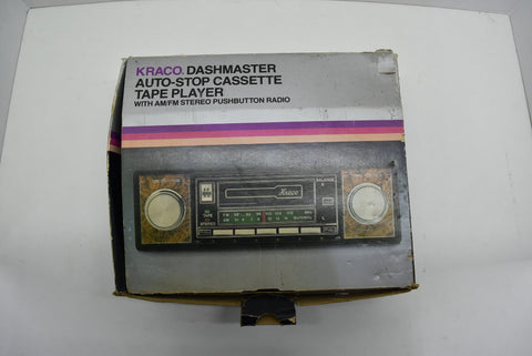 KID-587B Kraco Cassette Player In / Under Dash Stereo Radio NOS Open Box AM FM
