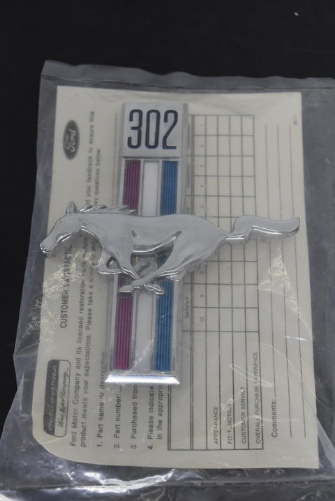 1968 Ford Mustang OEM Pony Grille Emblem + Pair 302 Fender Emblem LH RH 68
