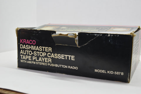 KID-587B Kraco Cassette Player In / Under Dash Stereo Radio NOS Open Box AM FM