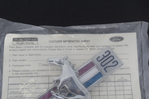 1968 Ford Mustang OEM Pony Grille Emblem + Pair 302 Fender Emblem LH RH 68