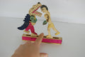 Vintage Wooden Boxing Game Mexican Antique Collectible Boxers Toys