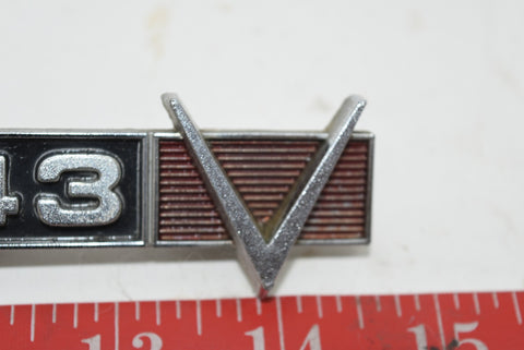 1968 1969 AMC AMX 343 Emblem Badge OEM V8 68 69