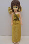 Adorable Vintage Doll Gold Dress Blinking Eyes Toys She Shed