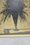 Bernard Buffet Vase Bouquet Painting On Board Framed 1965 Signed Lithograph Art