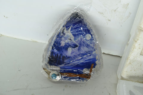 Moonlit Run Mystic Wolf Arrowhead The Hamilton Collection Collectible Sculpture