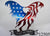 18" Plasma Cut Metal Eagle In God We Trust Wall Hanging Sign Eagle American Flag
